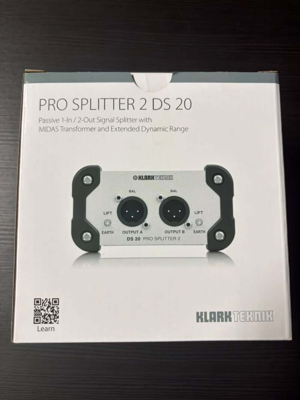 Klark Teknik PRO SPLITTER 2 DS 20 Passive 1-In/2-Out Signal Splitter (Sealed)